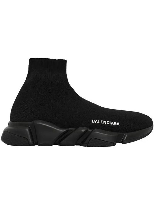 Luxury Balenciaga Trending 2025 Men's Speed Recycle Knit High-Top Sneakers Black