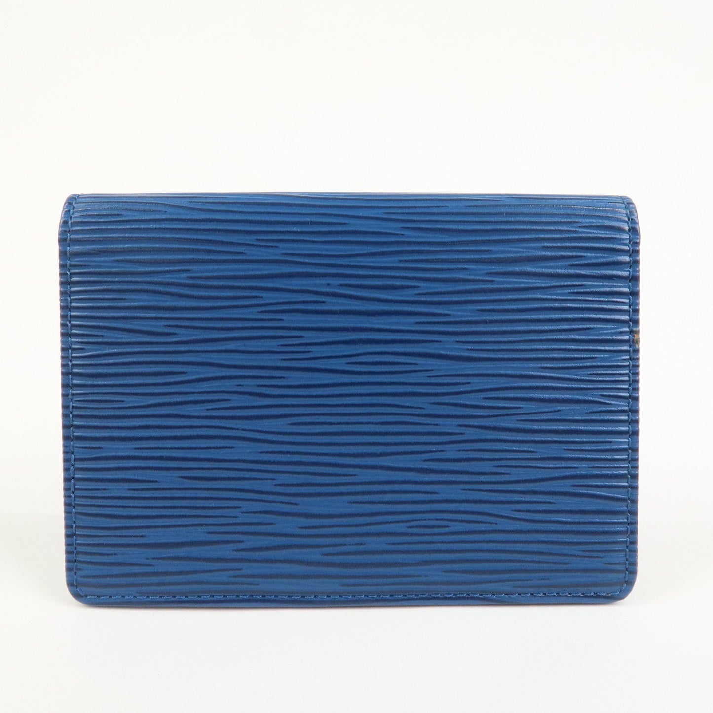 LLouis Vuitton Epi Porte 2 Cartes Vertical Card Case Blue M63205