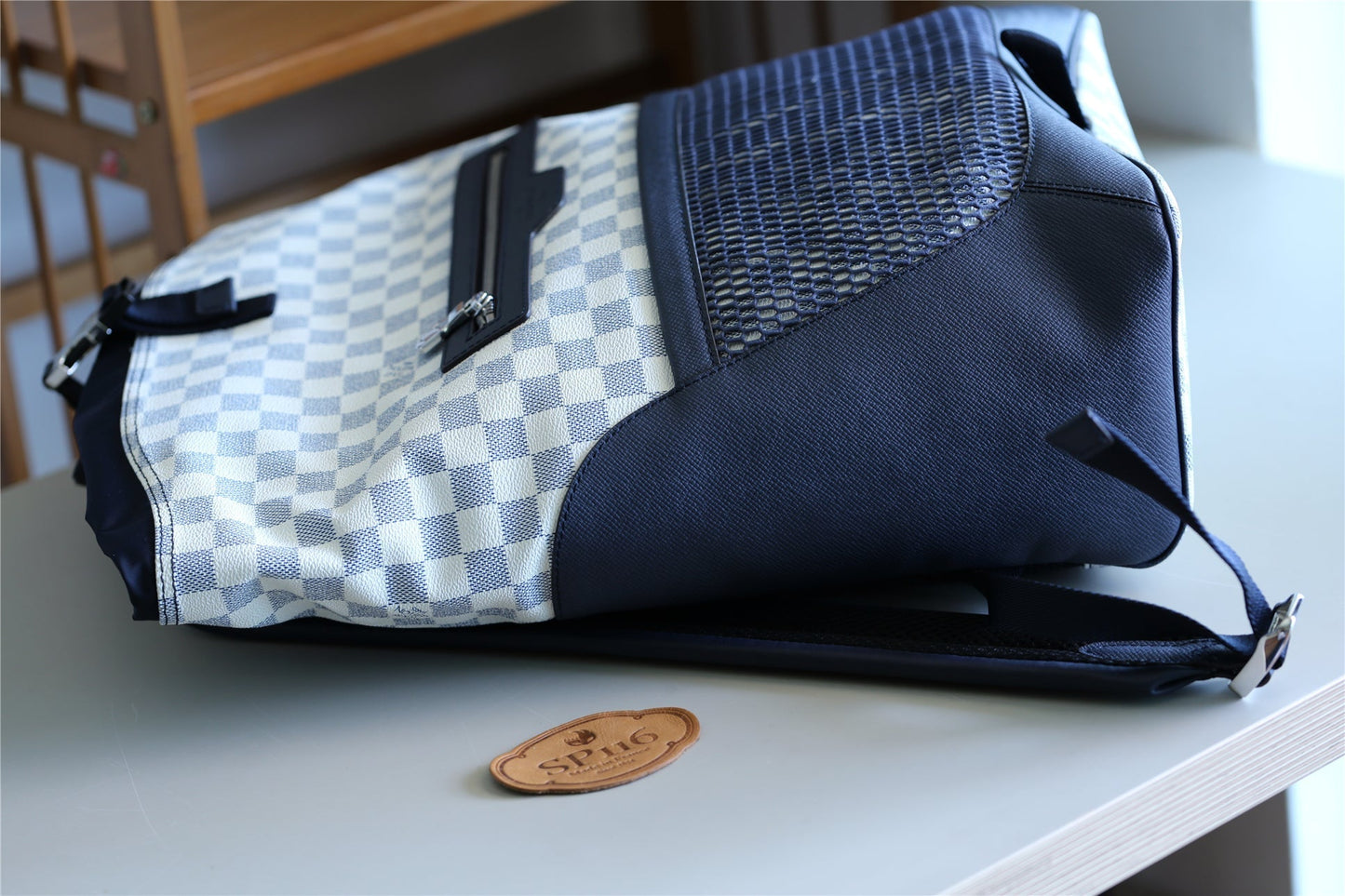 Top Quality Matchpoint Backpack Damier Azur For Men, Bags 17in/43cm Top Quality N40018