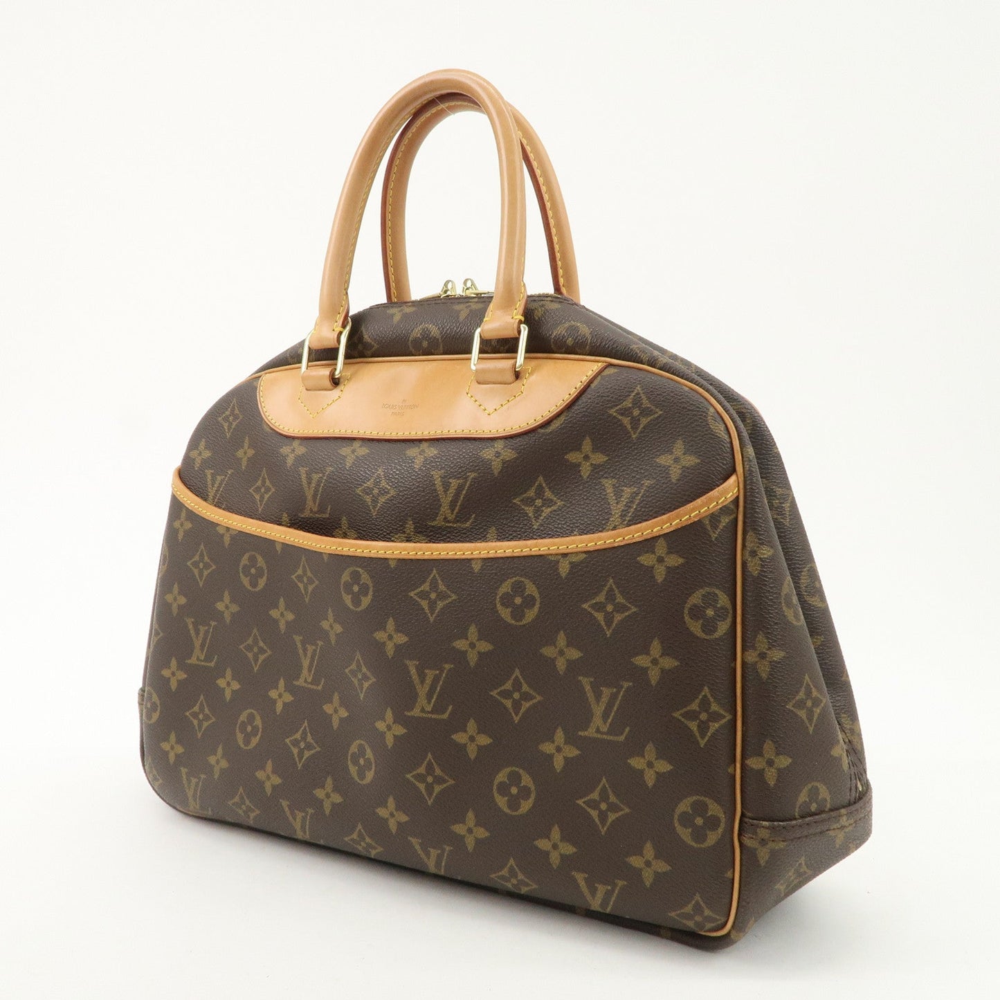 Louis Vuitton Monogram Deauville Hand Bag Brown M47270  d