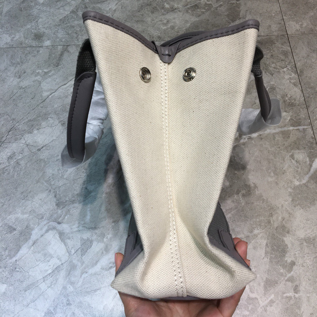 Top Quality Navy Small Cabas Tote Bag In Gray, For Women,  Bags 18.5in/47cm