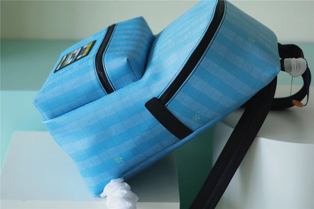 Top Quality Top Qualityscovery Backpack Damier Stripes Canvas GraTop Qualityent Blue For Men, Bags 40cm Top Quality M59913