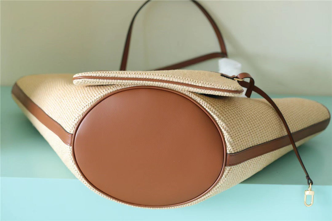 Top Quality Saint Jacques Raffia Caramel Brown For Women,  Shoulder And Crossbody Bags 22.4in/57cm Top Quality M59963