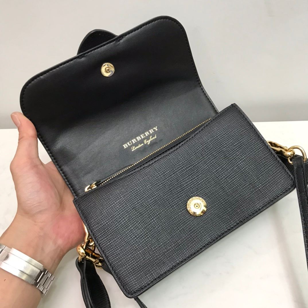 Top Quality Small Bridle Ho Check And Buckle Crossbody Black For Women, Bags 7.8in/20cm