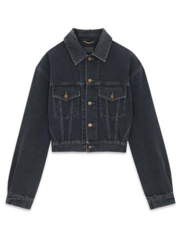 Luxury Saint Laurent Trending 2025 Neo 80s Denim Jacket Black