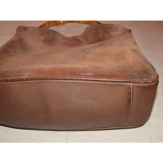 Gucci   Mocha Brown Suede And Leather Hobo Bag