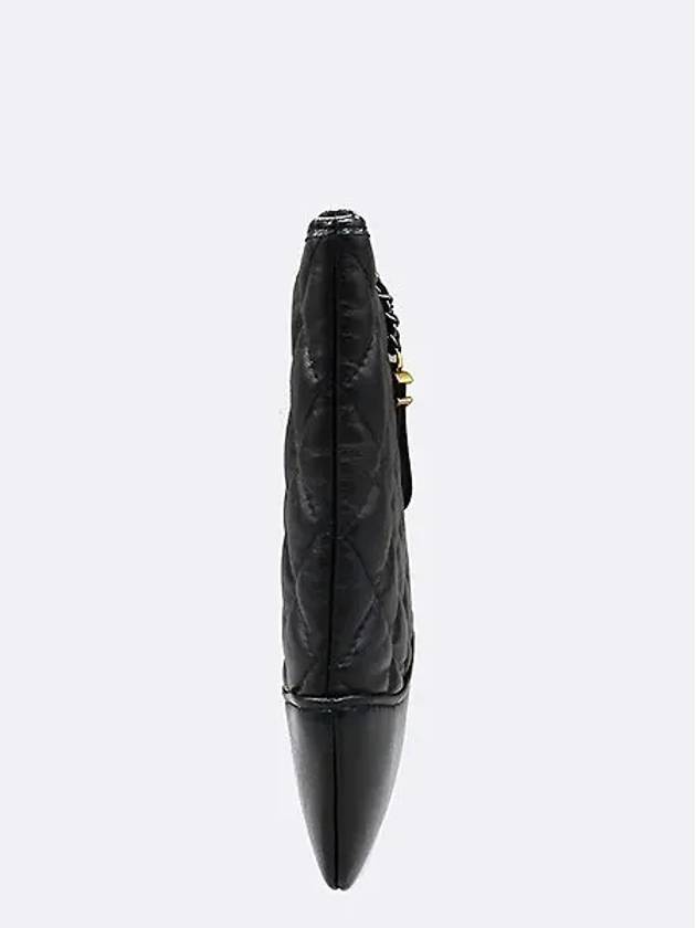 A84287 Black   Leather Quilted Gabriel New Medium Clutch Bag Chanel