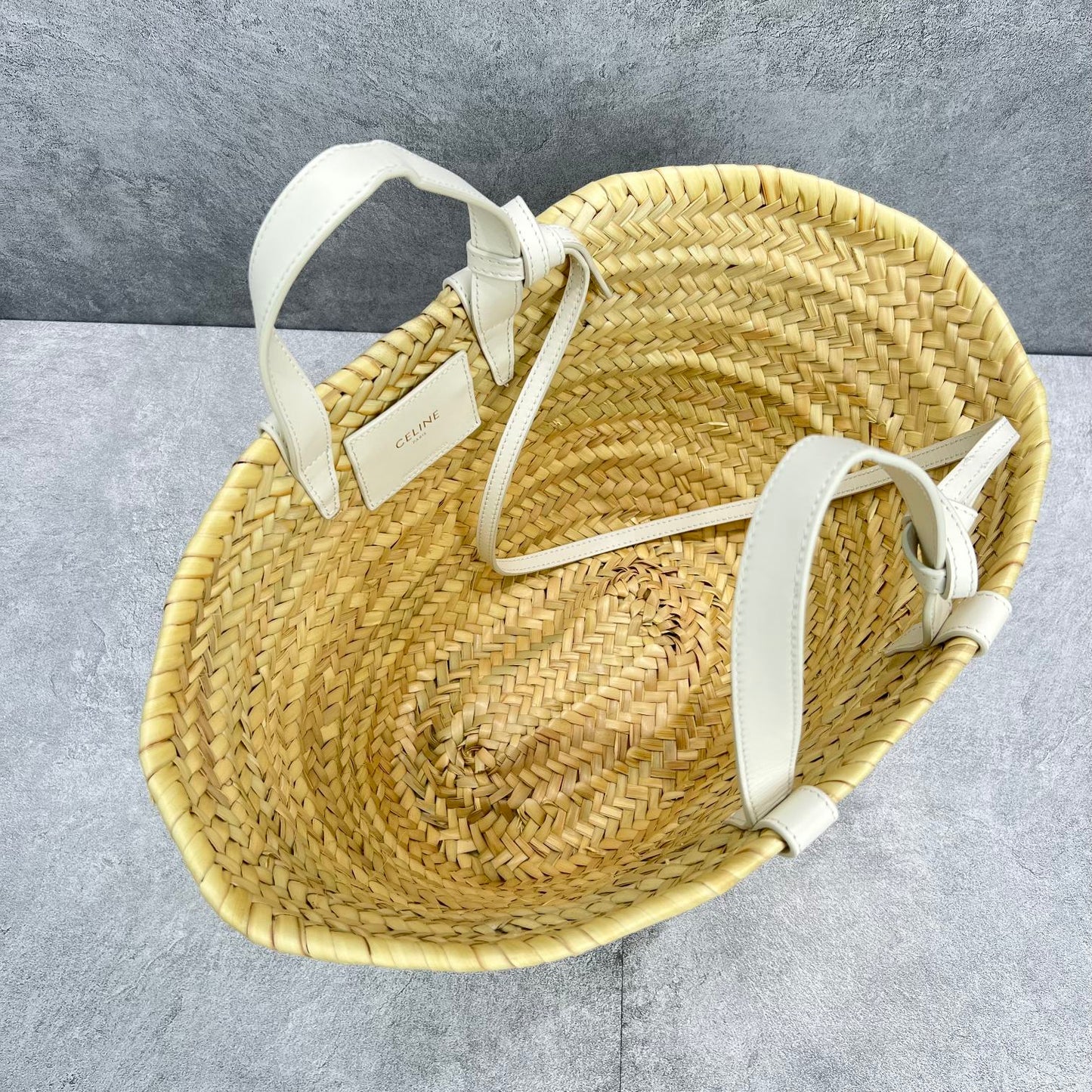 Top Quality Teen Triomphe Top Quality Classic Panier In Palm Leaves And Lizard White For Women 8in/20cm