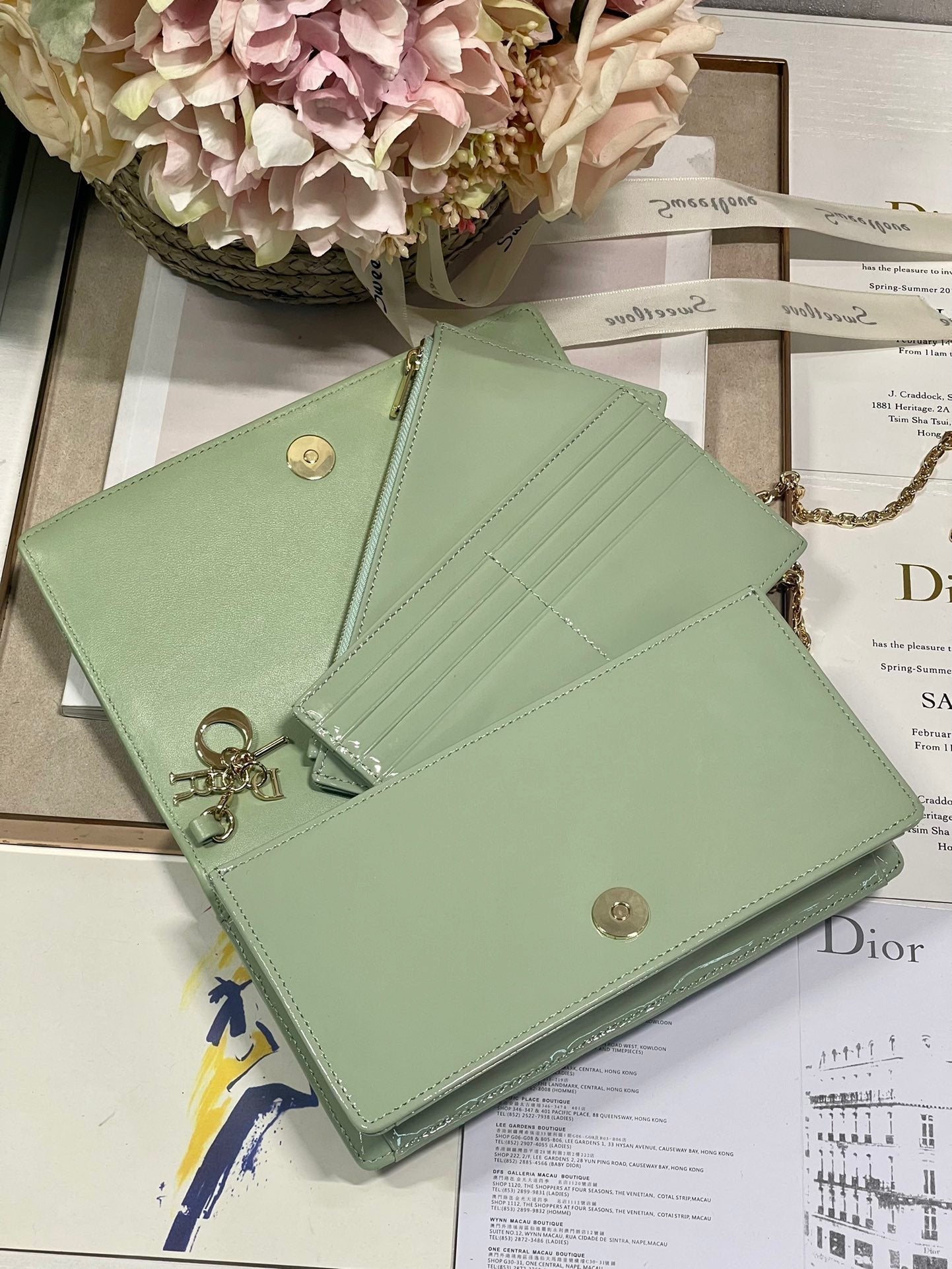 Top Quality Lady Pouch Seafoam, For Women, Womens Handbags 8.5in/21.5cm CD