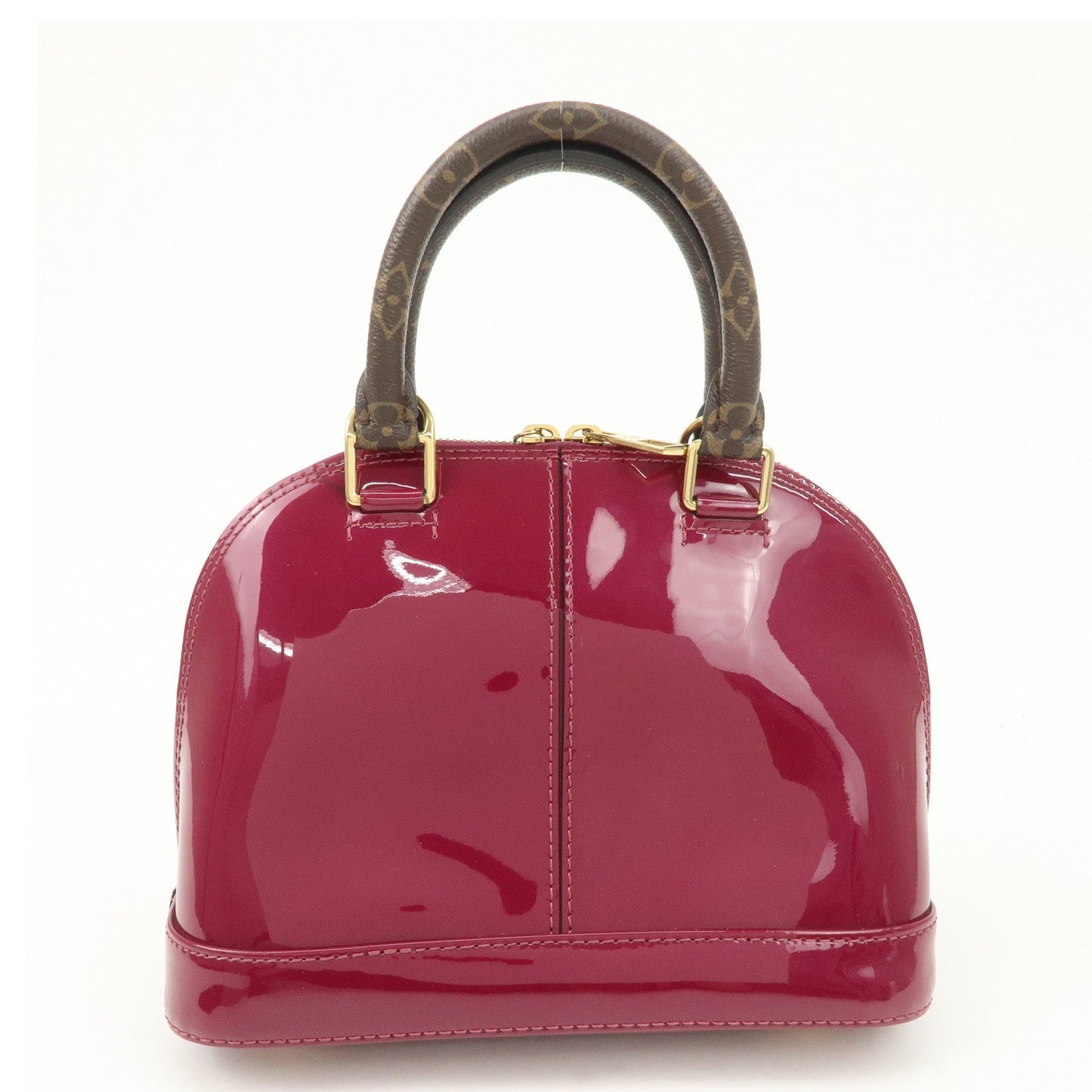 Louis Vuitton Monogram Vernis Alma BB 2Way Hand Bag Magenta M54785  d