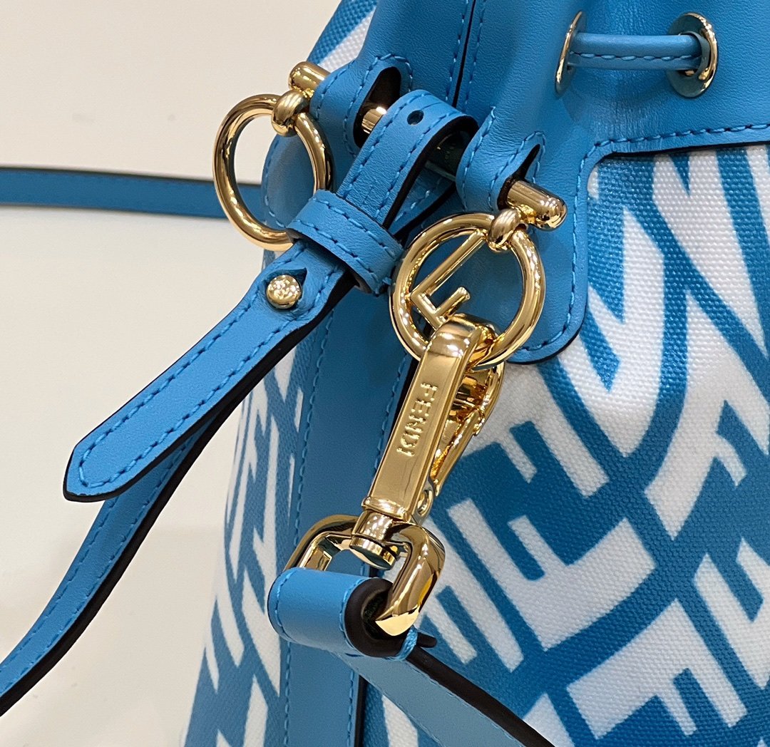 Top QualityTop Quality Mon Tresor Bag Blue For Women, Women’s Handbags, Shoulder And Crossbody Bags 7.1in/18cm FF 8BS010