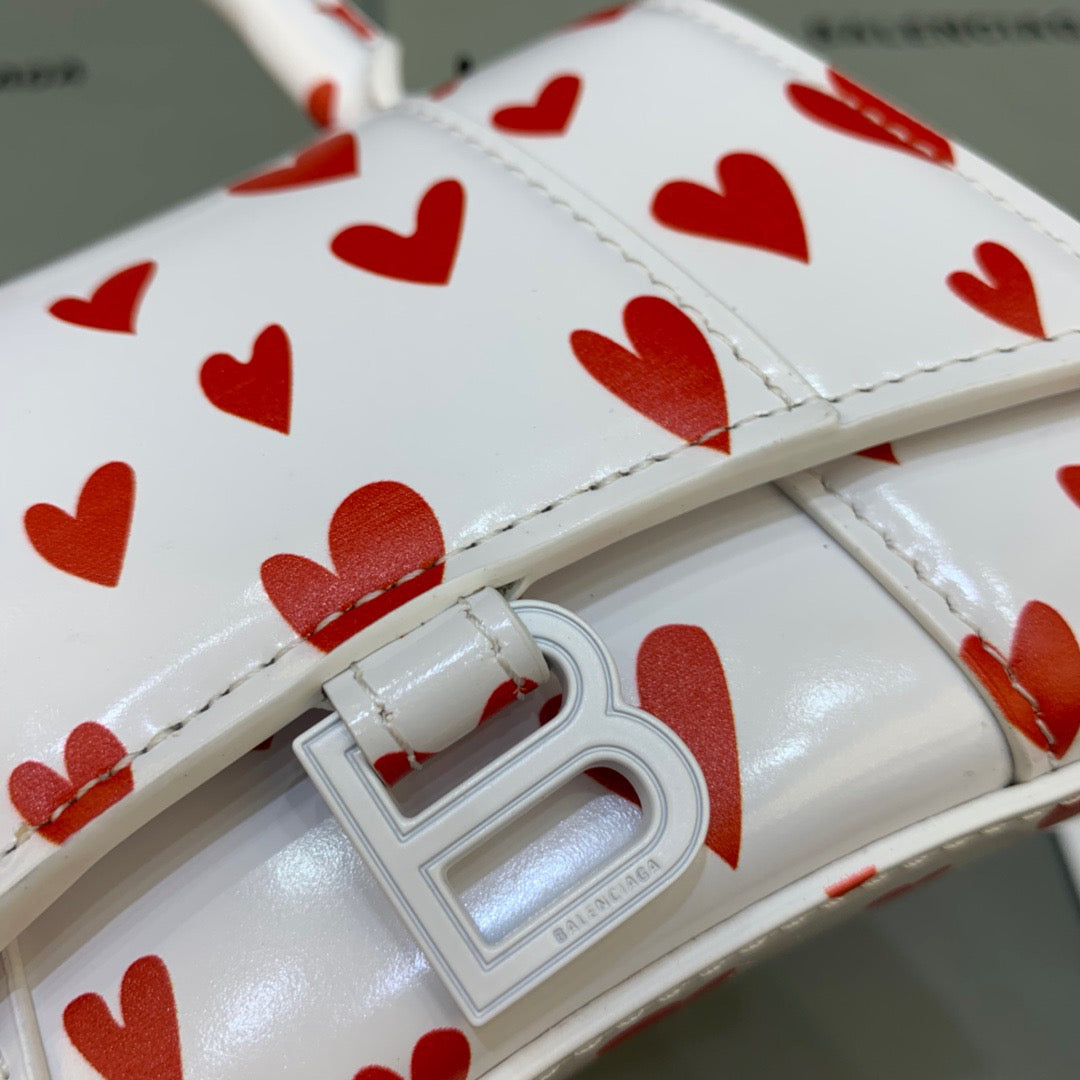 Top Quality Hourglass Mini Handbag With Chain In Red And White, For Women,  Bags 4.7in/12cm