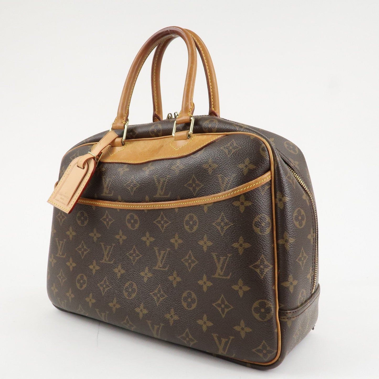 Louis Vuitton Leather Canvas Monogram Deauville Hand Bag M47270  d
