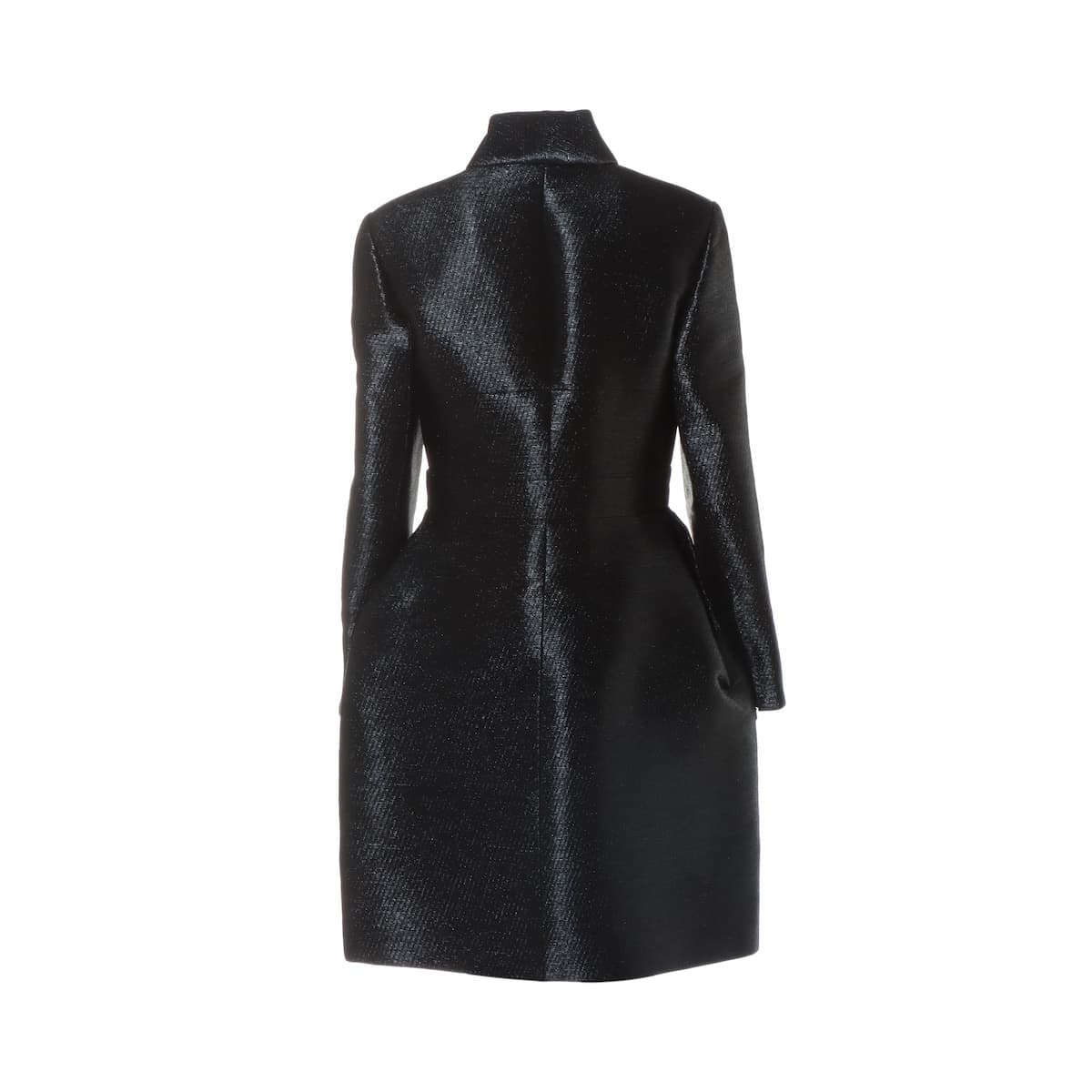 Chanel Coco 10AW Cotton x Nylon Coat 38  Black Zip Up P38667 Runway Lock 15AW