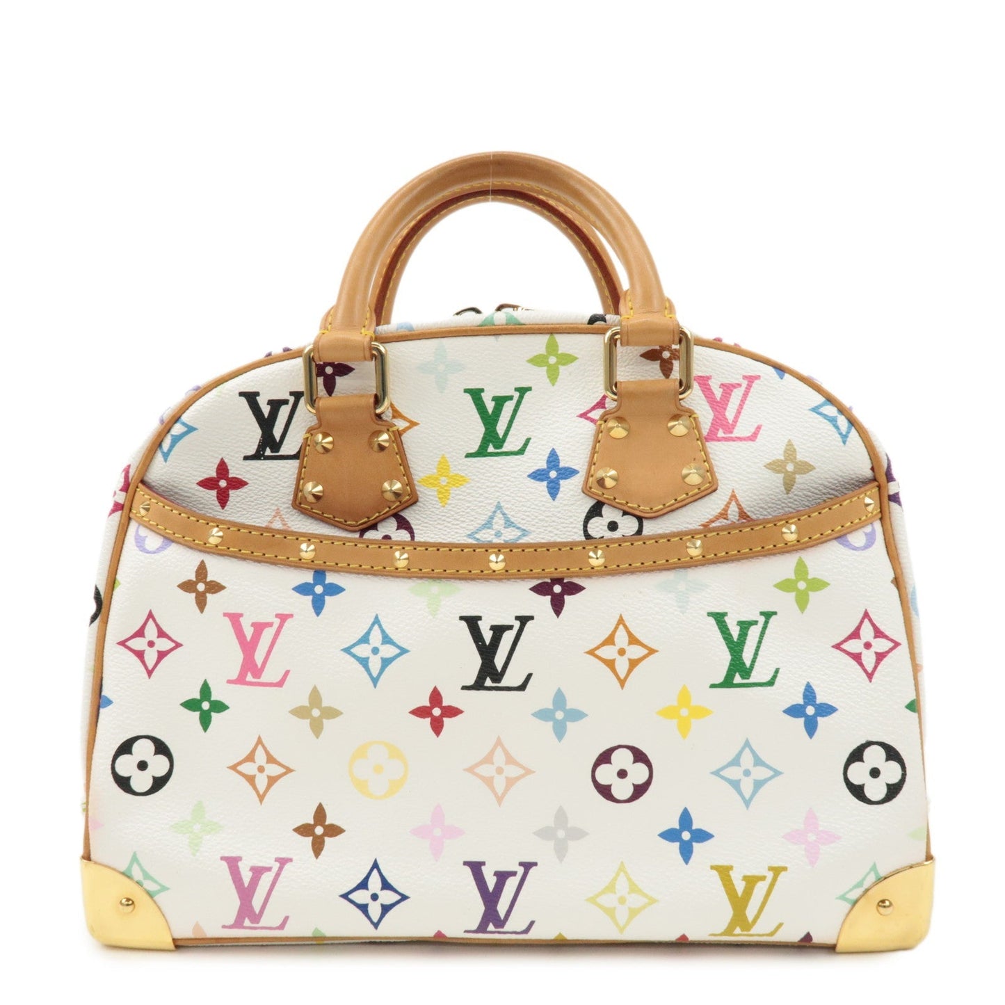Louis Vuitton Monogram Multicolor Trouville Hand Bag Blanc M92663  d