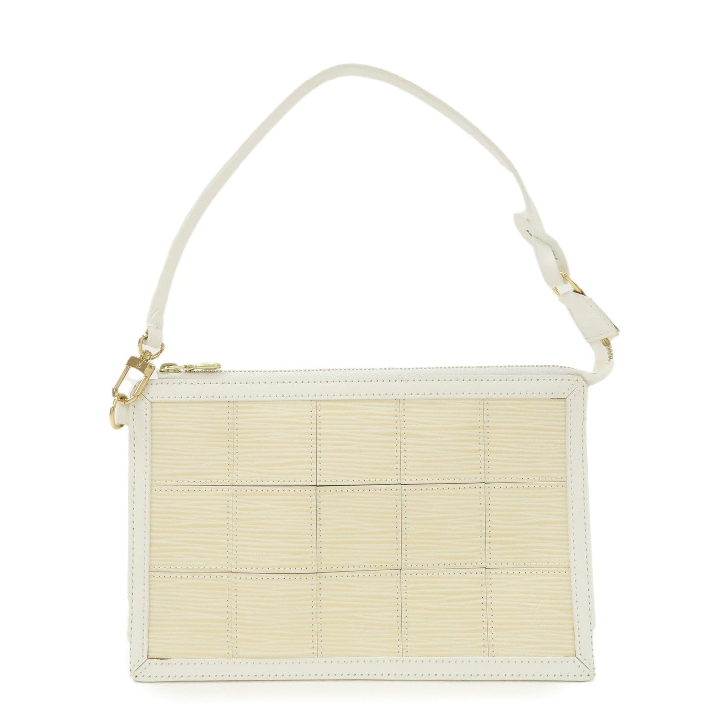 Louis Vuitton Epi Stretch Delmonico Hand Bag Purse Ivory