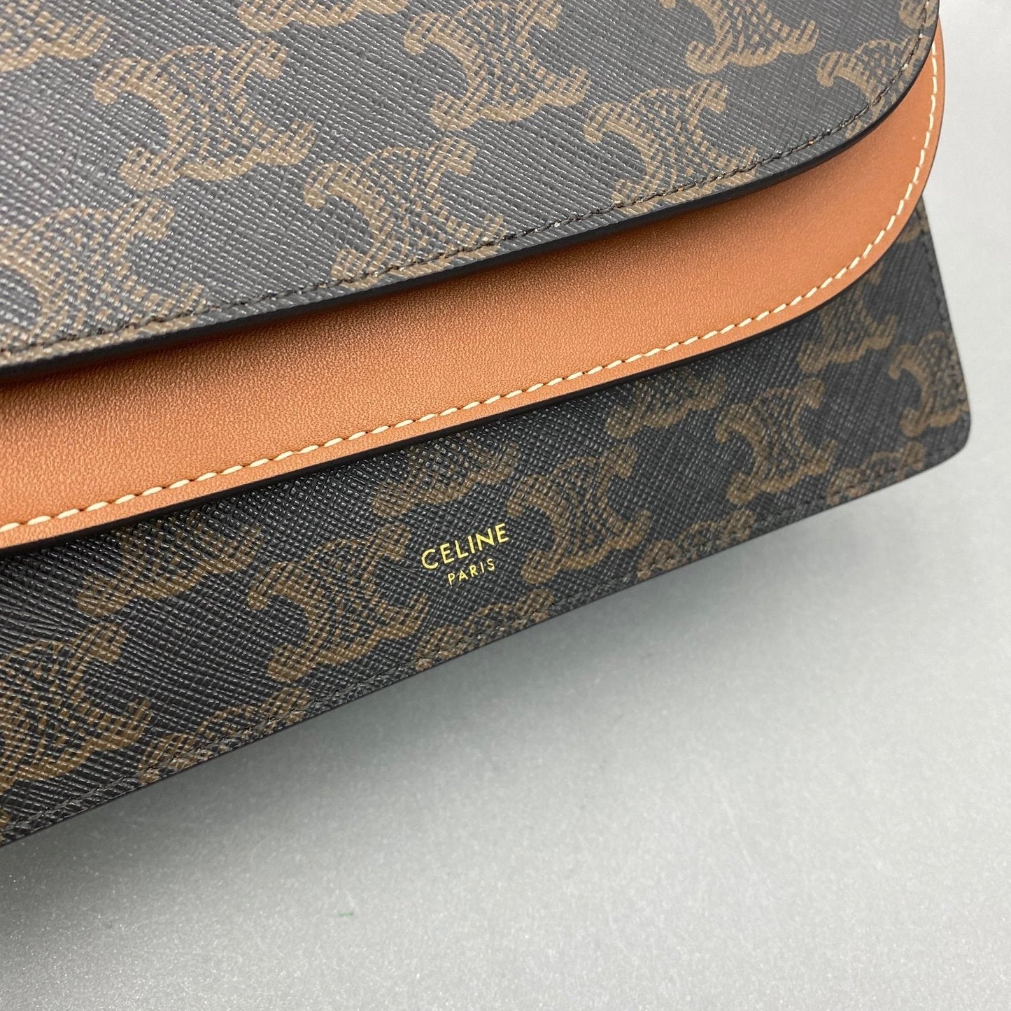 Top Quality Wallet On Strap In Triomphe Canvas Brown For Women 8in/20cm 10D852CG9.04LU