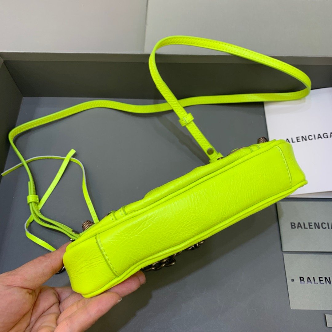 Top Quality Le Cagole Mini Bag With Chain Light Green, For Women,  Bags 8.2in/21cm