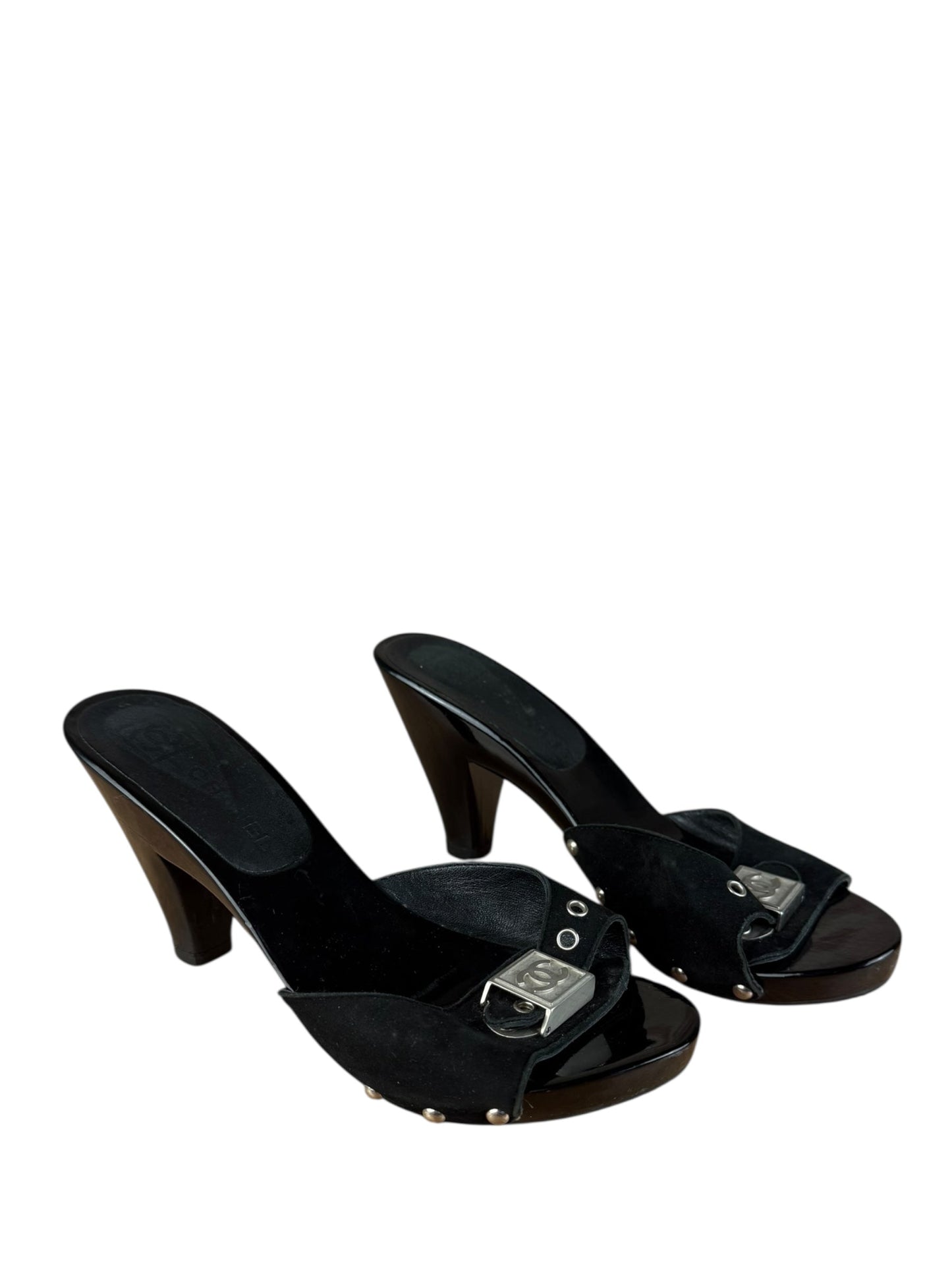 Chanel Y2K Logo Studded Heels