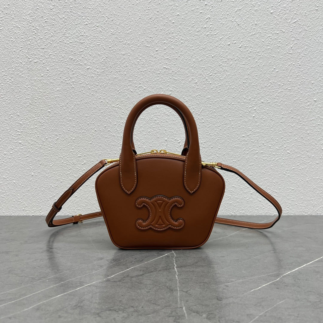 Top Quality Mini Bowling Bag Tan For Women 8in/20cm 