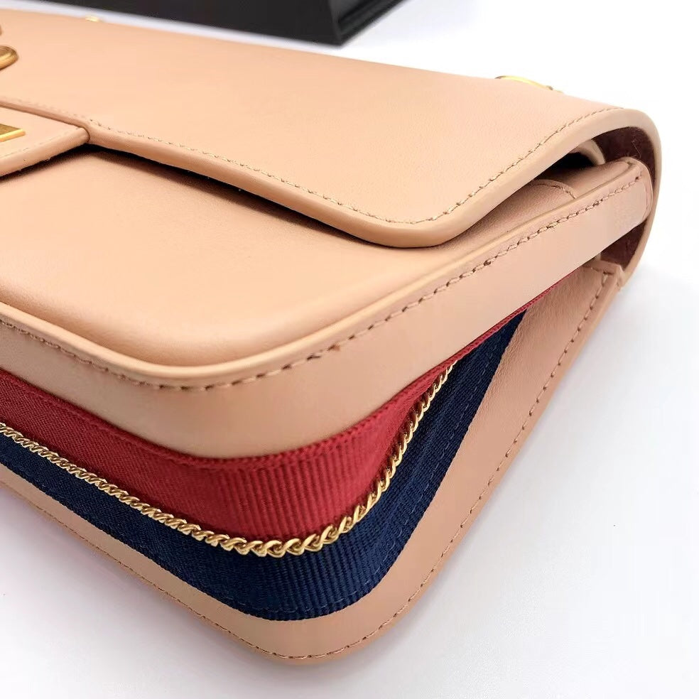 CHLMaroon Medallion Nude Reissue 2.55 Classic 225 Top Qualityap Beige Bag For Women 24cm/9.4in