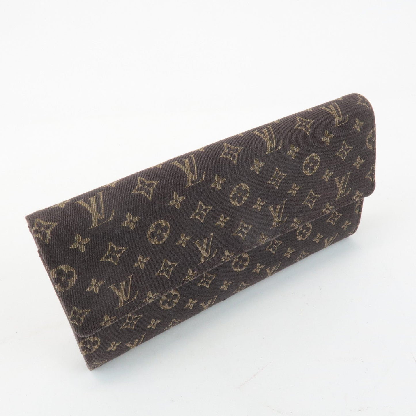 Louis Vuitton Monogram Mini Lin Portefeuille Sarah Long Wallet M95234  d