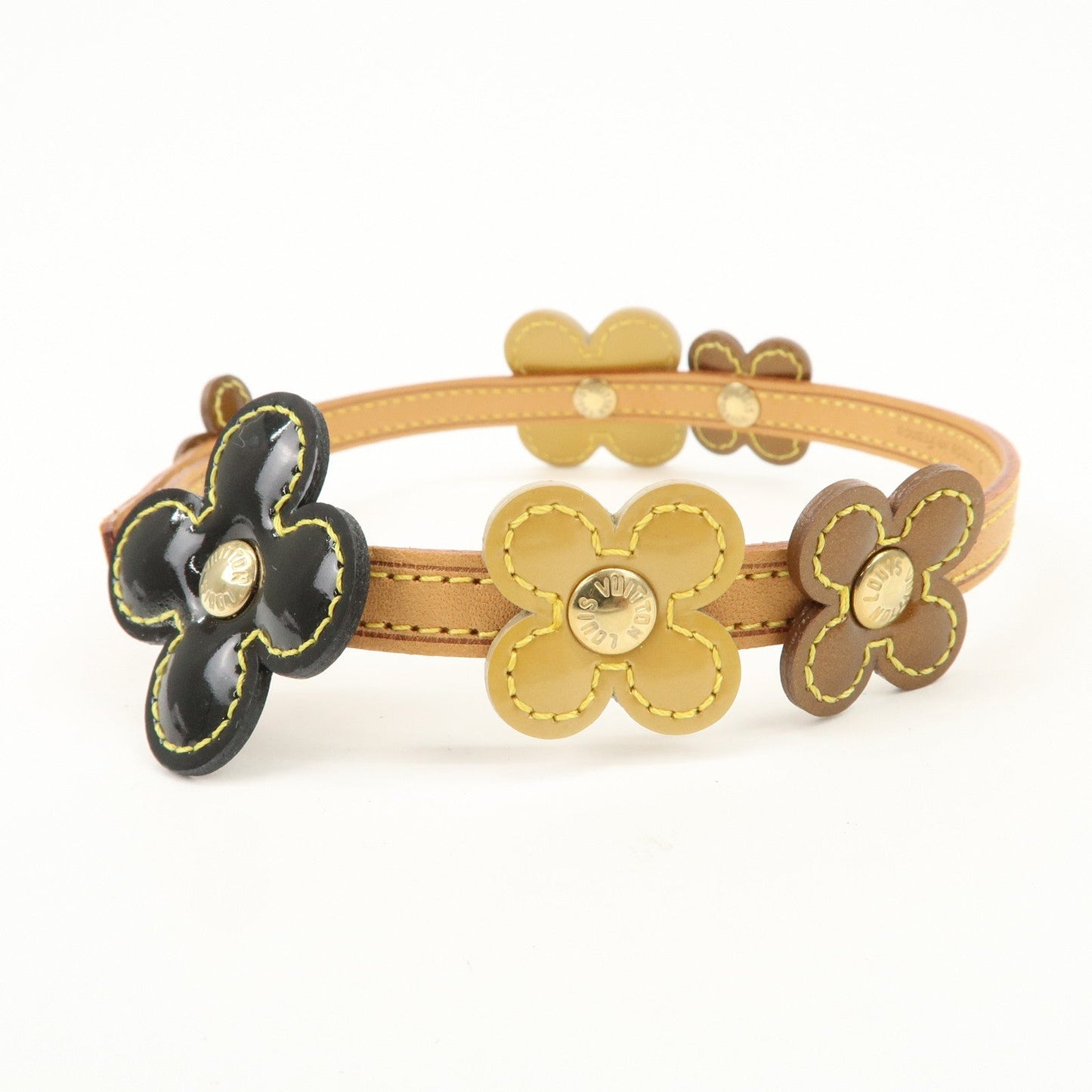 Louis Vuitton Monogram Vernis Flower Lexington Bracelet Brown M92252
