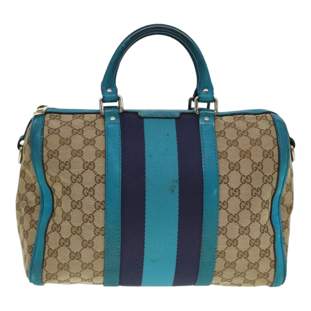 Gucci Web Beige Canvas Travel Bag