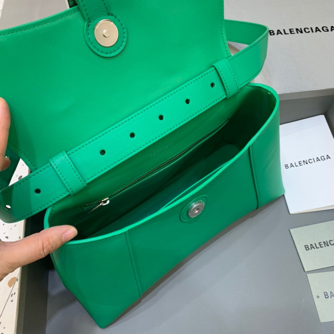 Top Quality Downtown Small Shoulder Bag In Green, For Women,  Bags 11.8in/30cm