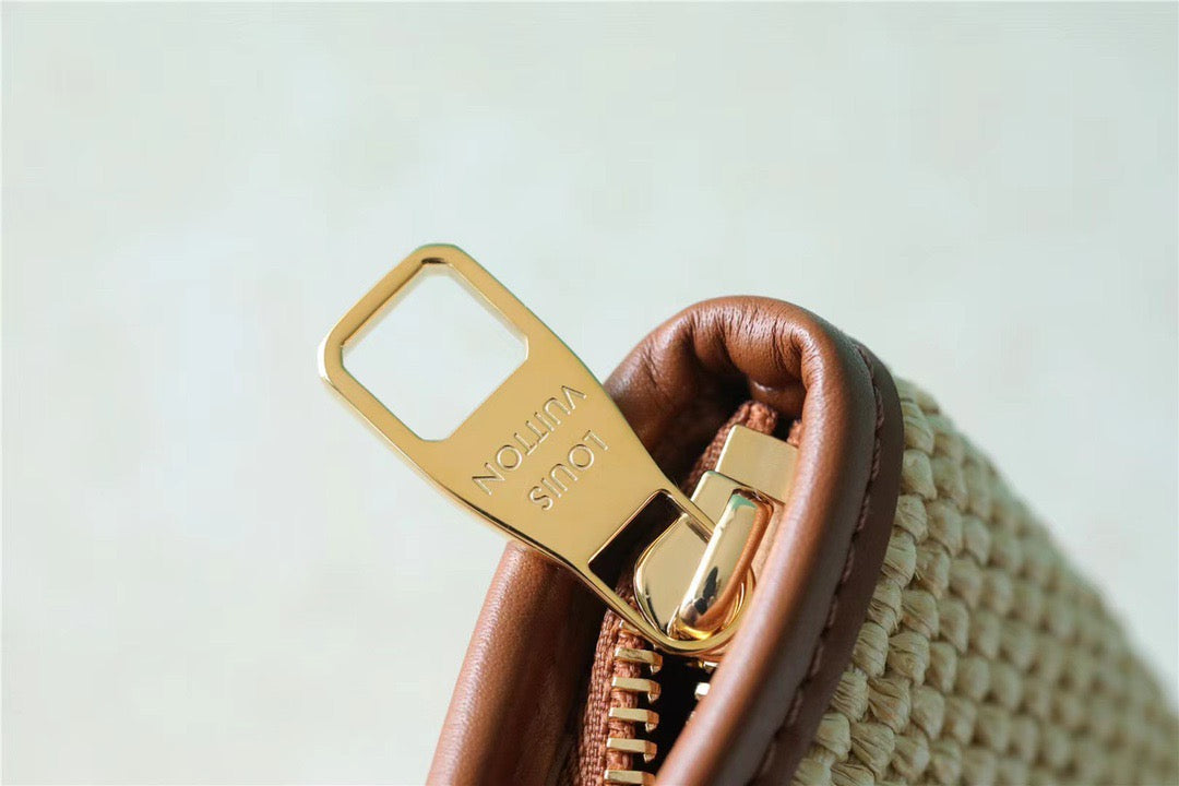Top Quality Saint Jacques Raffia Caramel Brown For Women,  Shoulder And Crossbody Bags 22.4in/57cm Top Quality M59963