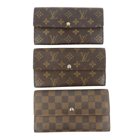 Louis Vuitton Set of 3 Long Wallet M61726/M61734/N61215
