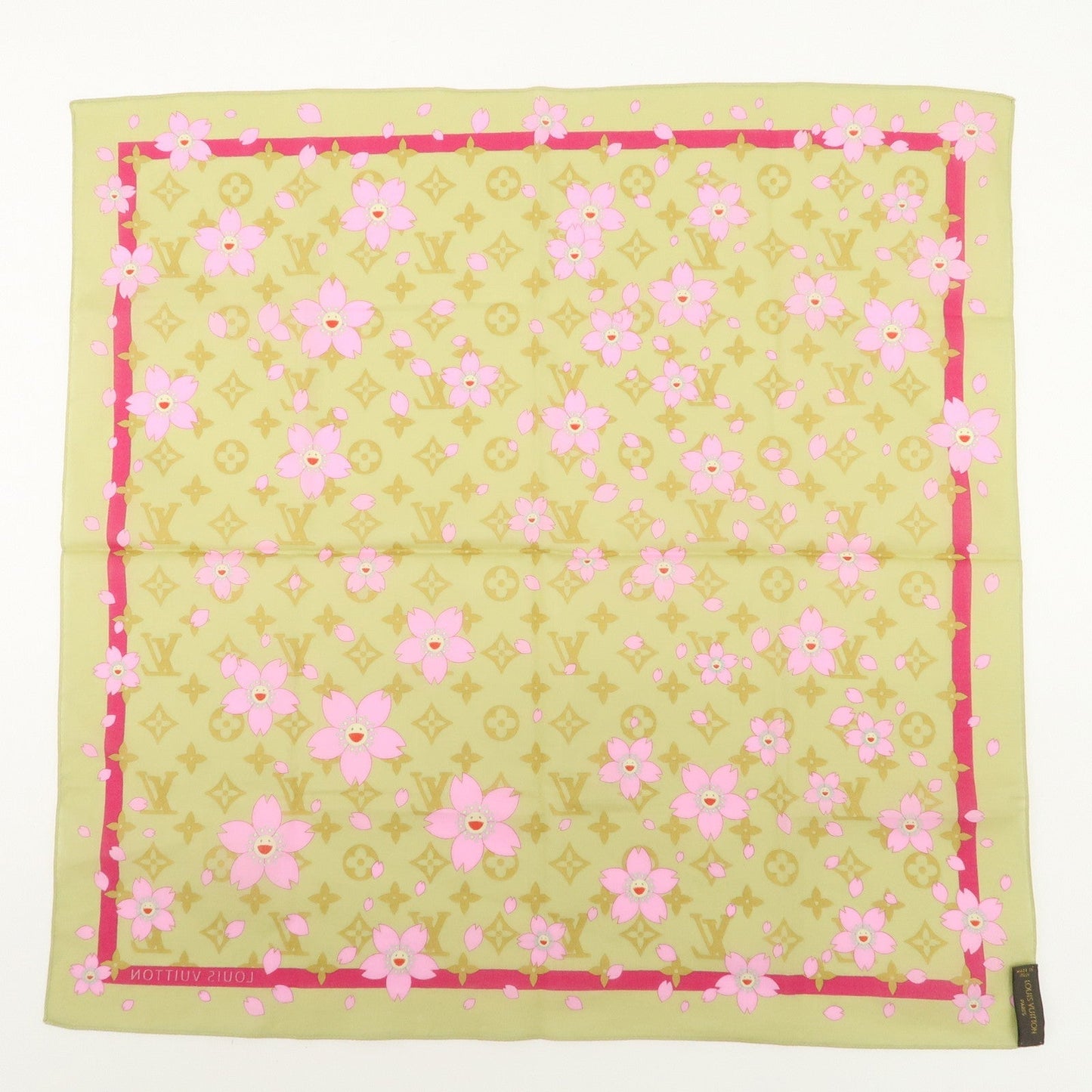 Louis Vuitton Monogram Cotton 100? Scarf Murakami ?71921  d