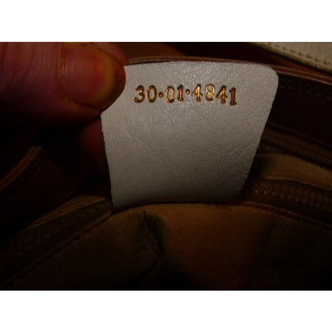 Gucci   Camel Leather With Ivory Accents Satchel