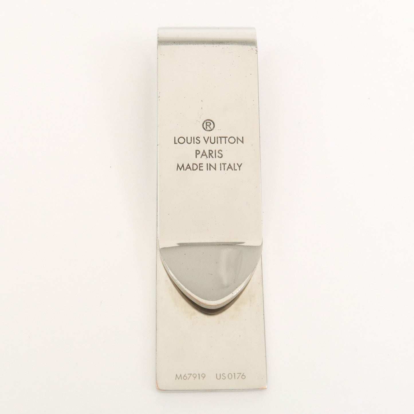 Louis Vuitton Damier Metal Bill Clip Money Clip Silver M67919