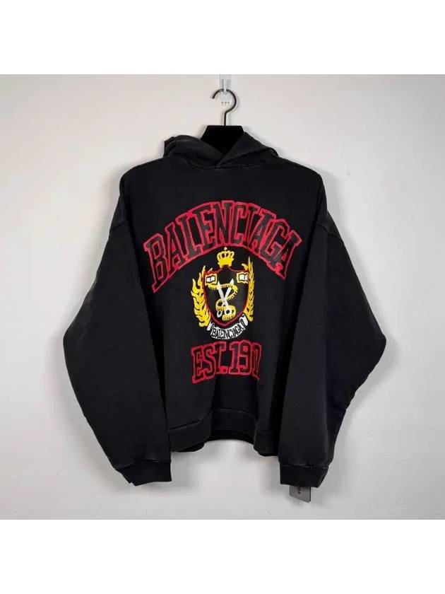 Luxury Balenciaga Trending 2025 DIY College Medium Fit Hoodie Black