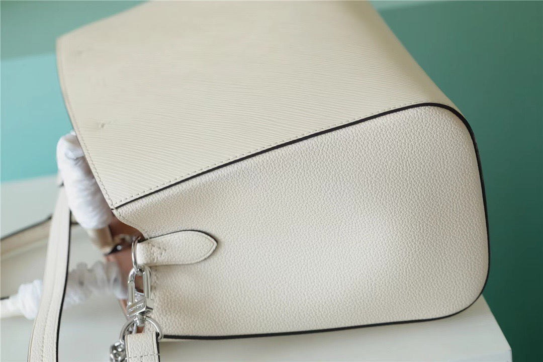 Top Quality Marelle Tote MM Epi White For Women, Womens Handbags, Shoulder And Crossbody Bags 11.8in/30cm Top Quality