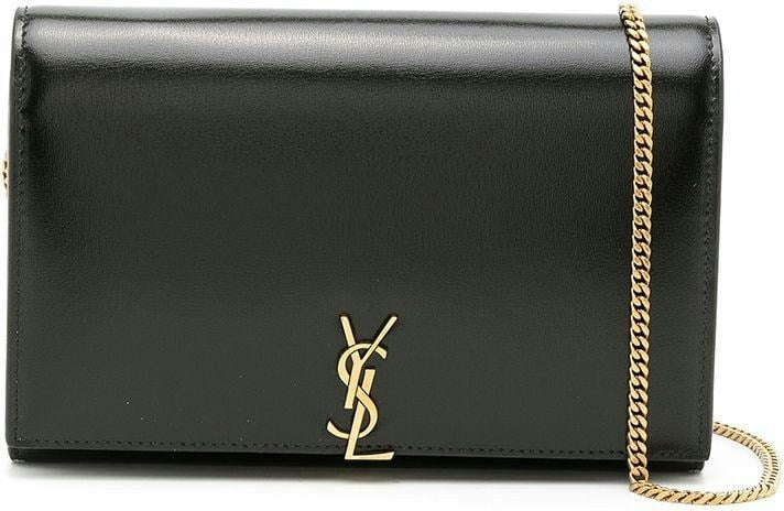 Luxury Saint Laurent Trending 2025 Women's Cassandre Logo Plaque Shoulder Bag in Nero/Nero | 66992103P2W1000
