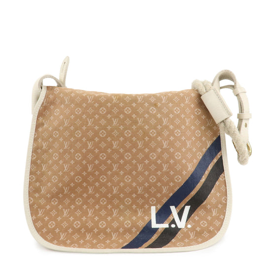 Louis Vuitton Monogram Mini Initial Aman Camel White M40020  d