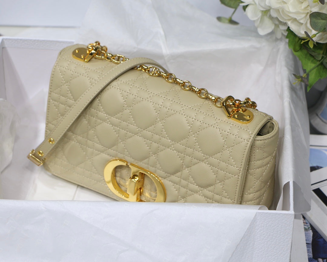 Top Quality Small Caro Bag Light Yellow For Women 8in/20cm CD M9241UWHC_M26Y