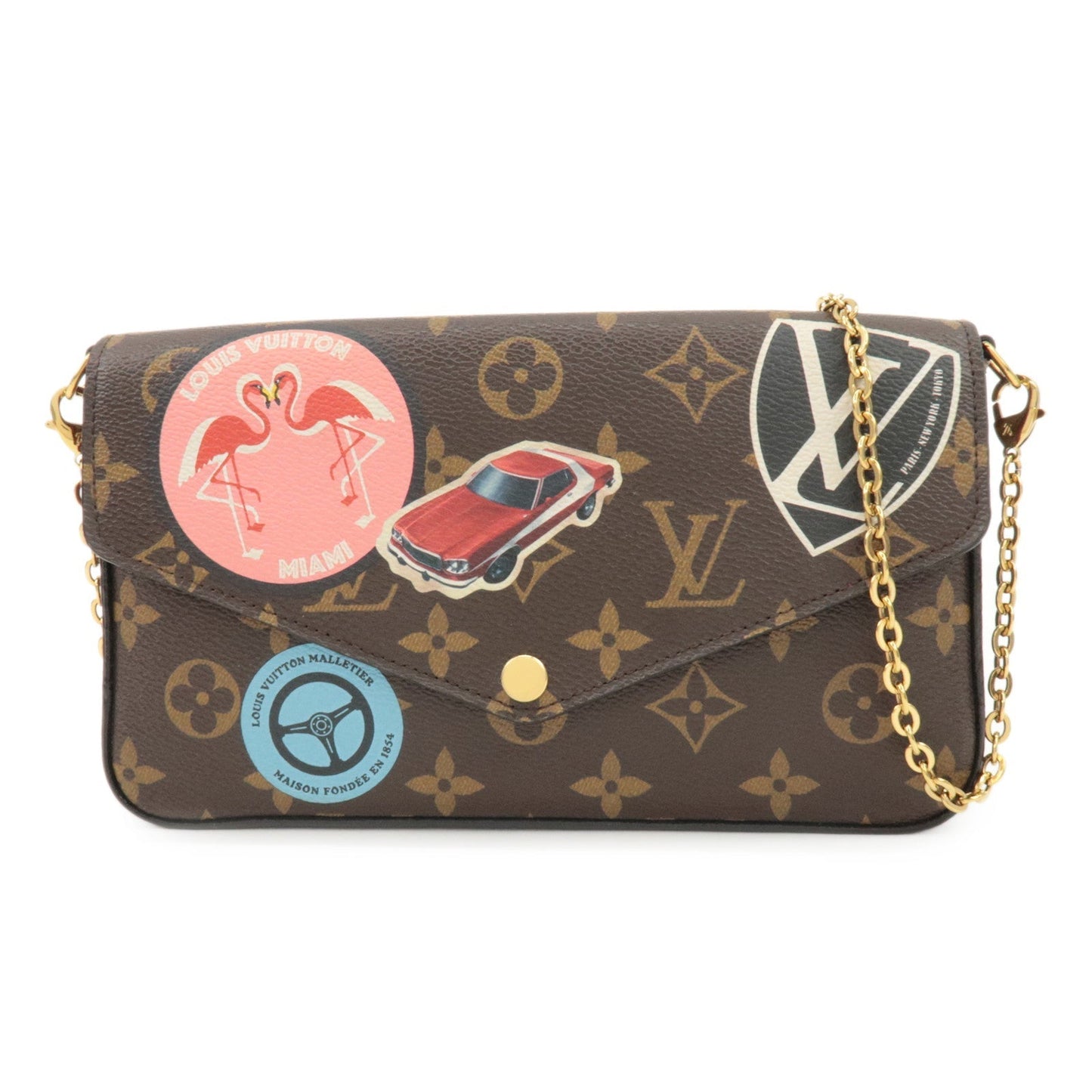 Louis Vuitton Monogram Pochette Felicie My World Tour Brown M62145  d