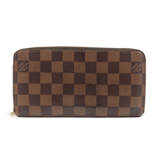 Louis Vuitton Damier Canvas Zippy Wallet Old Style Brown N60015
