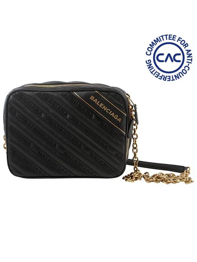 Luxury Balenciaga Trending 2025 Blanket Reporter Chain Cross Bag Black