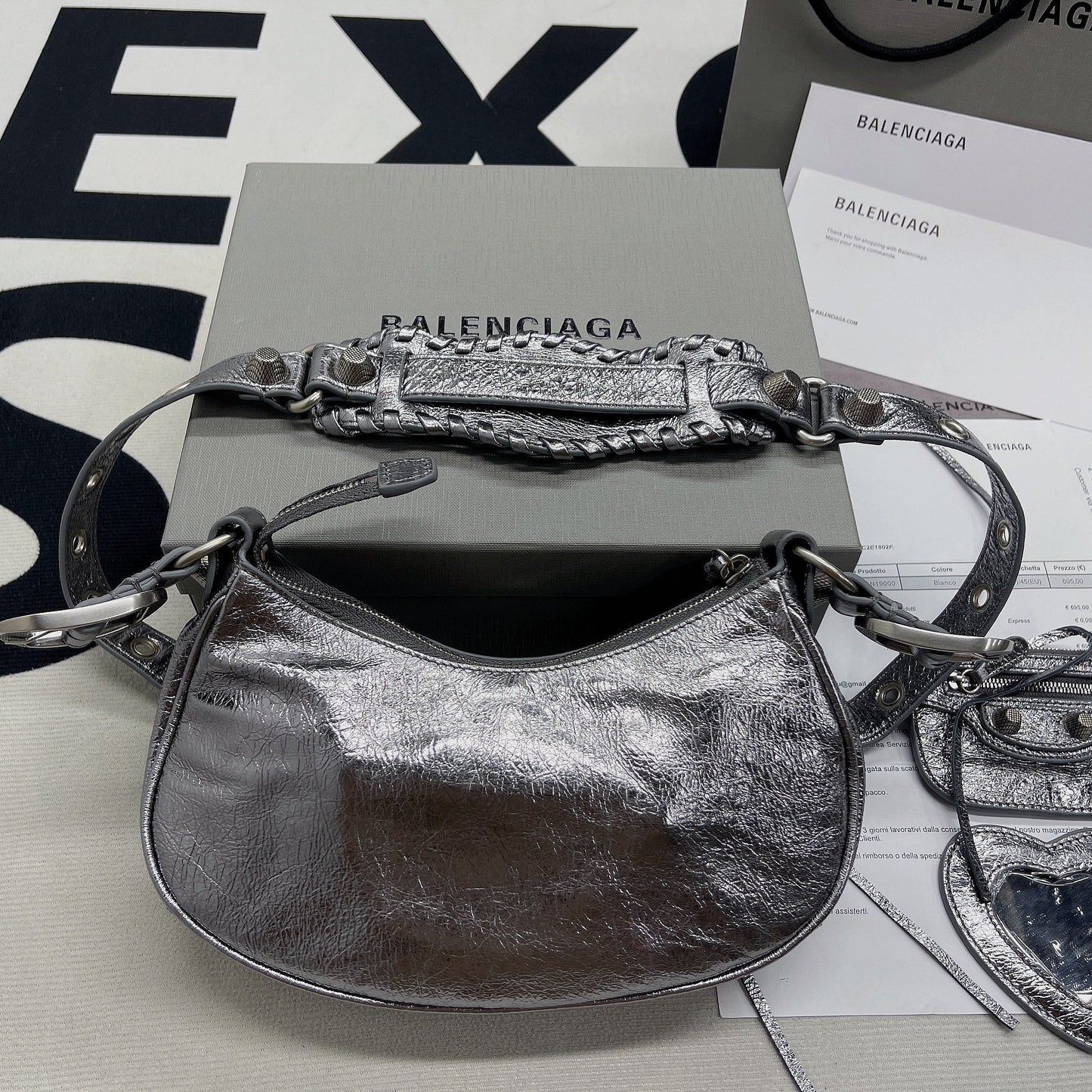 Top Quality Le Cagole XS Shoulder Bag In Grey, For Women,  Bags 10.2in/26cm