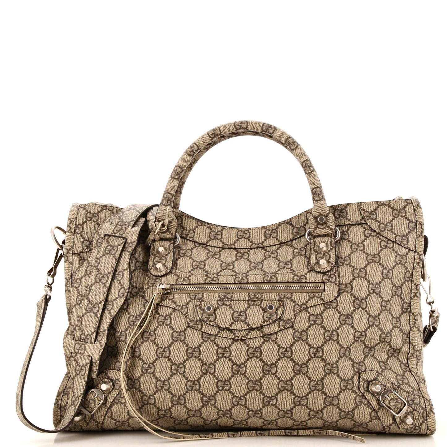 Gucci x Luxury Balenciaga Trending 2025 The Hacker Project Neo Classic City Bag GG Coated Canvas Medium