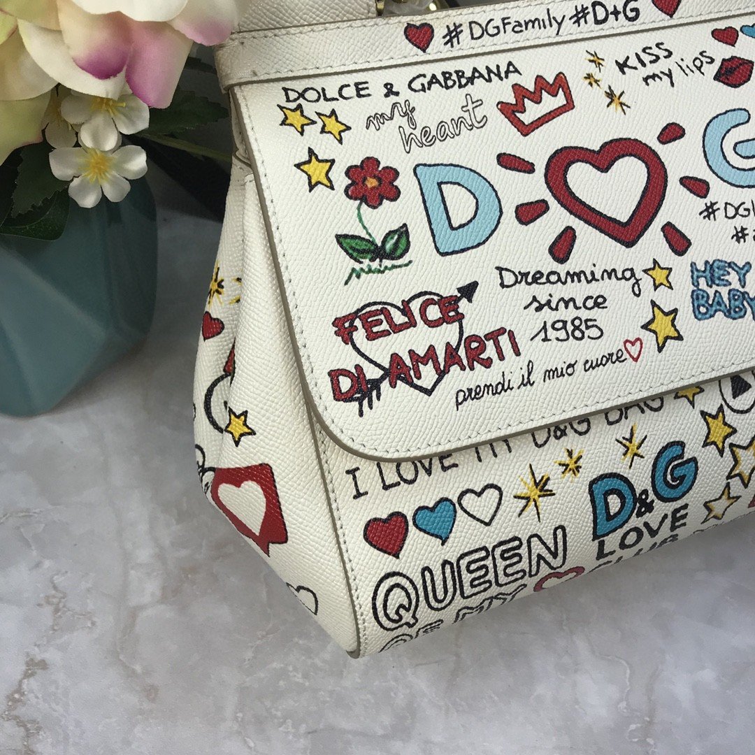 Top Quality MeTop Qualityum Sicily Handbag Unique Print Motifs Muticolour For Women 10.2in/26cm Top Quality