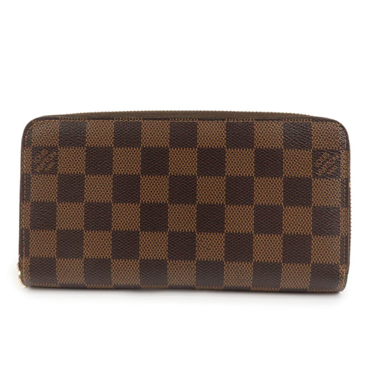 Louis Vuitton Damier Canvas Zippy Wallet Old Style Brown N60015
