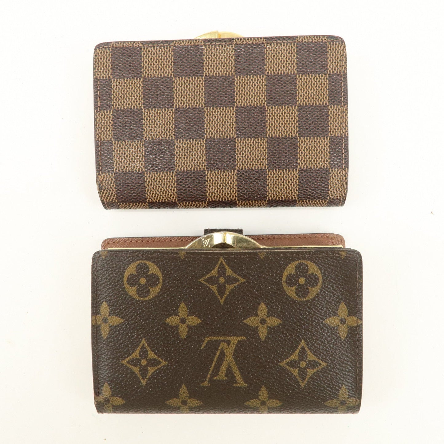 Louis Vuitton Set of 2 Monogram Damier Bi-fold Wallet M61207 N61664  d