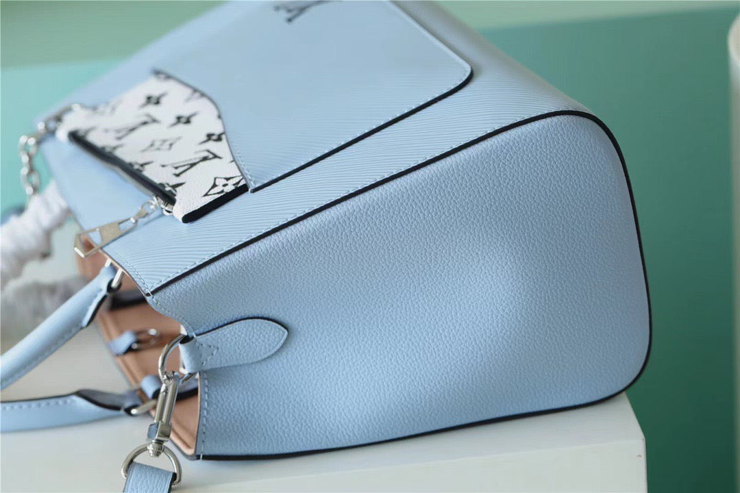 Top Quality Marelle Tote MM Epi Bleu Nuage Blue For Women, Womens Handbags, Shoulder And Crossbody Bags 11.8in/30cm Top Quality 
