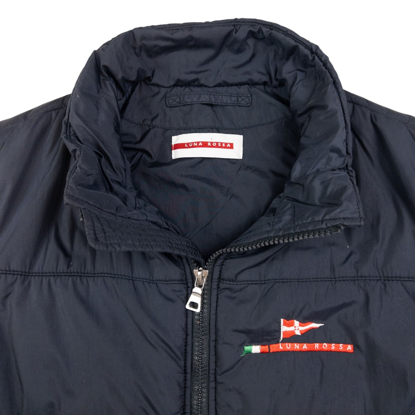 Prada Sport Luna Rossa Zip Up Puffer Gilet Size S