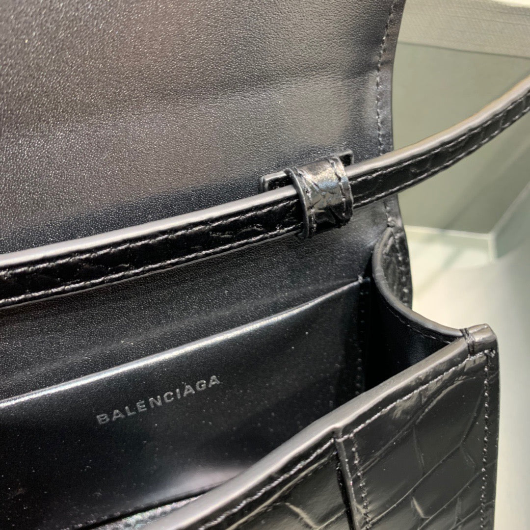Top Quality Hourglass Mini Handbag In Black, For Women,  Bags 4.7in/12cm